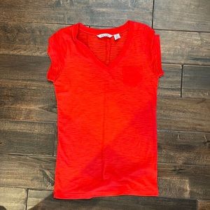 ✅Derek Heart red tee with pocket, excellent condition